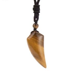 Natural Stone Heart Pendant Necklace​